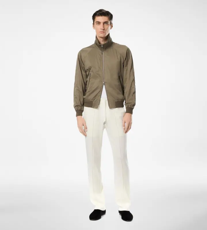 CASHMERE-LINED BLOUSON OLIVE GREEN online